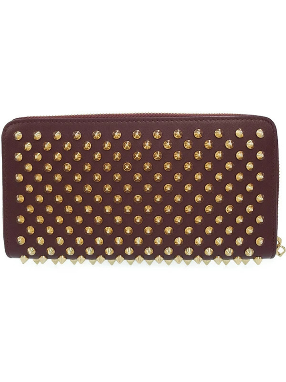 Christian Louboutin Zipper Studded Wallet Panettone Round Long